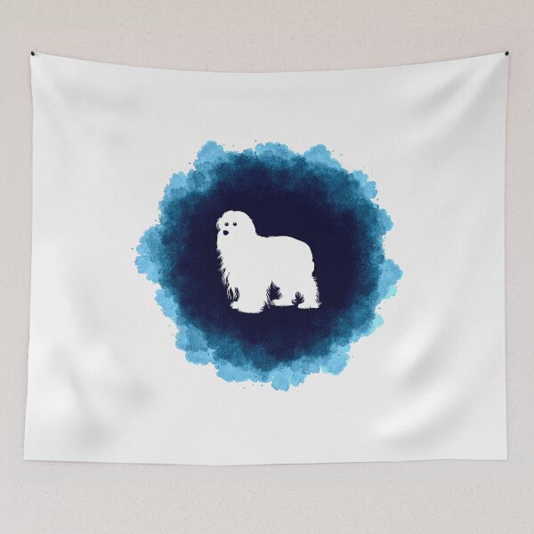 Item preview, Bearded Collie Beautiful Blue Watercolor Design designed and sold by 1681830934131.