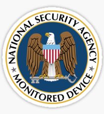 NSA Monitered Device - No Markup! Sticker