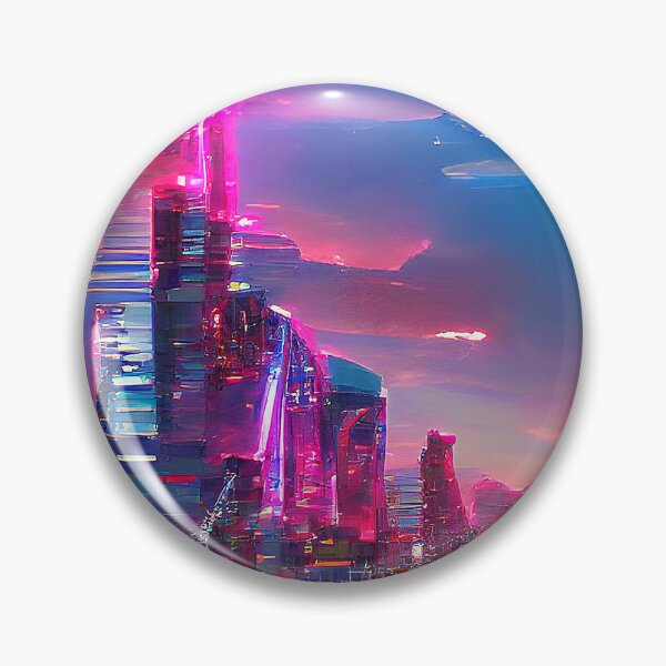 Item preview, Futuristic Space Skyline. Surreal Synthwave Neon designed and sold by Neo-Expression.