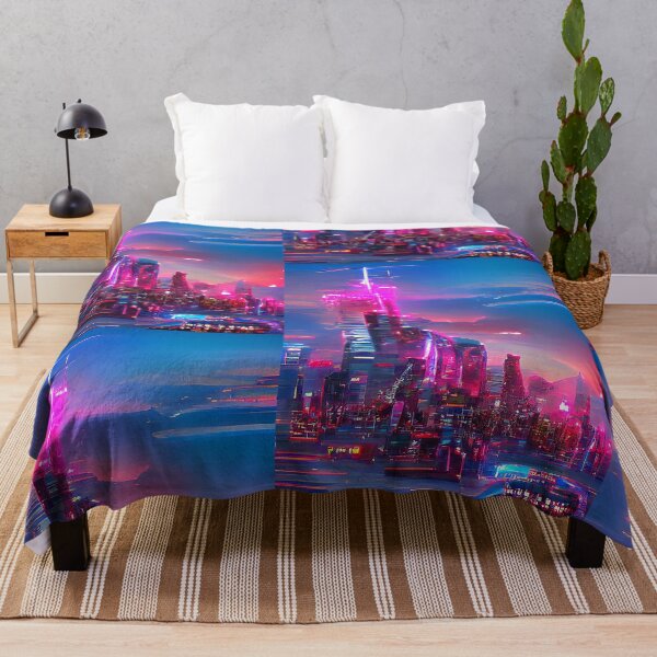 Item preview, Futuristic Space Skyline. Surreal Synthwave Neon designed and sold by Neo-Expression.