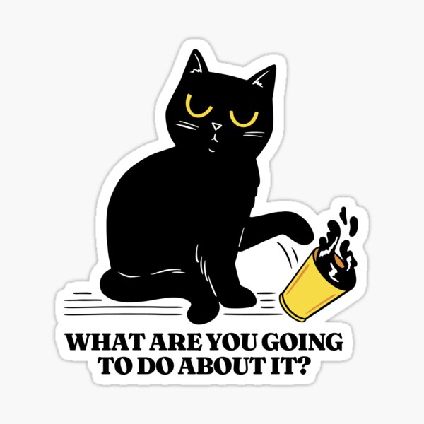 mean-black-cat-sticker-for-sale-by-visionaryheroes-redbubble