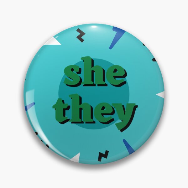 Item preview, She They Blue Pronouns designed and sold by nadiaakathewasp.