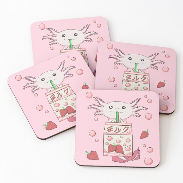 Item preview, Axolotl Strawberry Milk Shake Kawaii Anime Axolotls Lover designed and sold by r-silver.