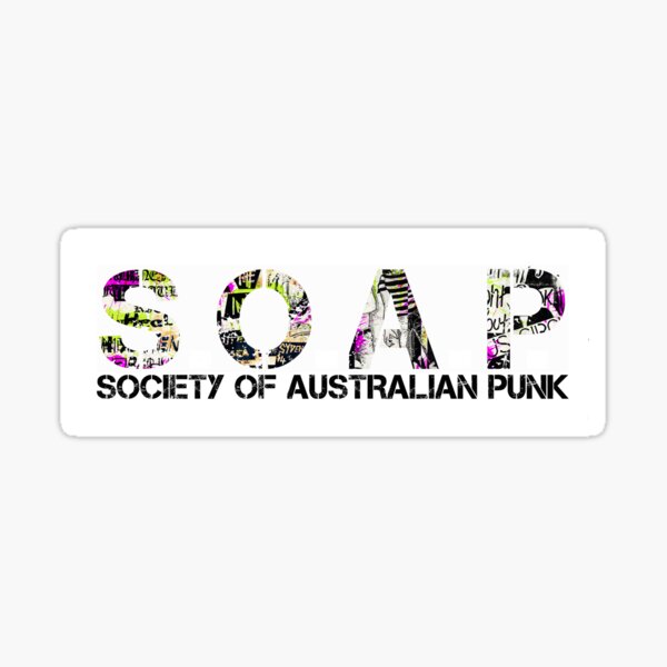 SOAP logo white Sticker
