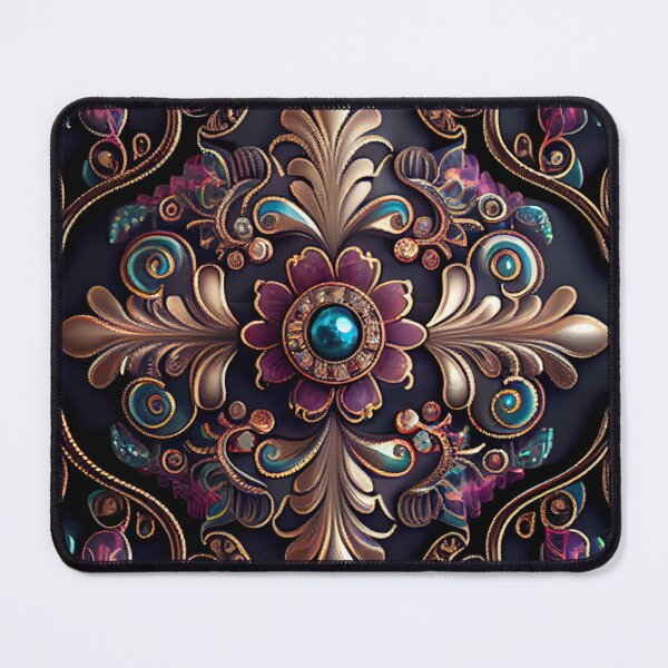 Item preview, Soft Bejeweled Exotic New Traditional Pattern Digital Painting designed and sold by CodeAndColors.
