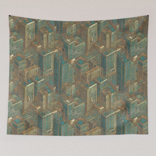 Item preview, Abstract modern city pattern designed and sold by CasualMadness.