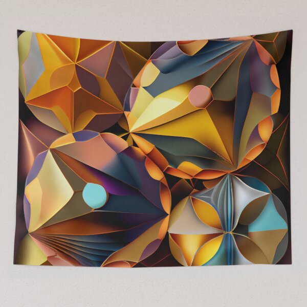 Item preview, Bejeweled Contemporary Dynamic Desert Modern Pattern Digital Painting designed and sold by CodeAndColors.