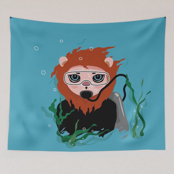 Item preview, Lion or Cat _Family Felidae_Diving designed and sold by RabitoDesign.