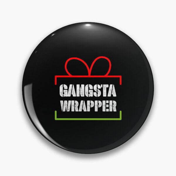 Item preview, Gangsta Wrapper Secret Santa Gift Typography Grungy Style 1980s and 1990s designed and sold by ArtistryPrint.