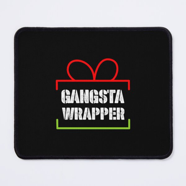 Item preview, Gangsta Wrapper Secret Santa Gift Typography Grungy Style 1980s and 1990s designed and sold by ArtistryPrint.