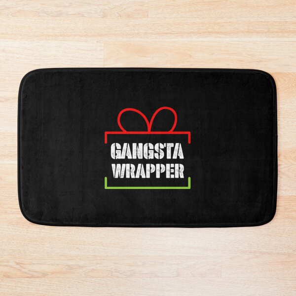 Item preview, Gangsta Wrapper Secret Santa Gift Typography Grungy Style 1980s and 1990s designed and sold by ArtistryPrint.