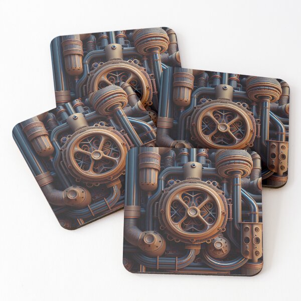 Item preview, Complex Industrial Pattern Digital Painting designed and sold by CodeAndColors.