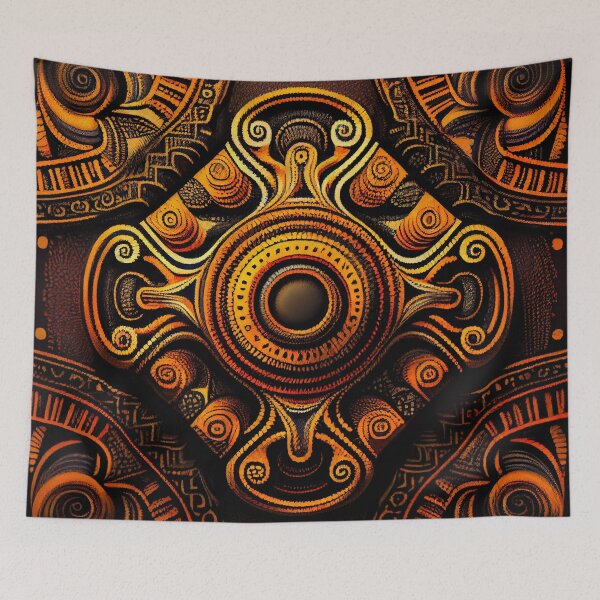 Item preview, Aggressive Imagined African Pattern Digital Painting designed and sold by CodeAndColors.