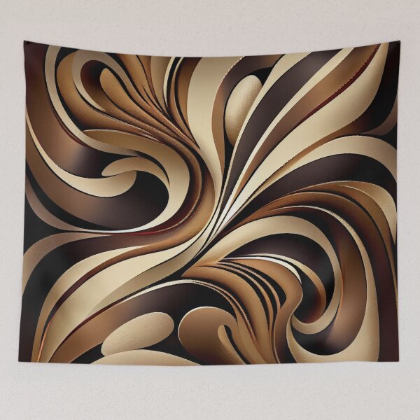 Item preview, Brown Contemporary Pattern Digital Painting designed and sold by CodeAndColors.