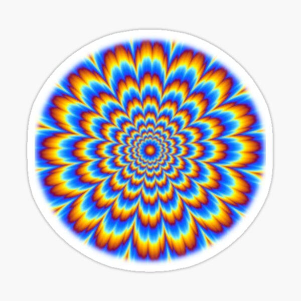 Optical illusion appears to move Sticker