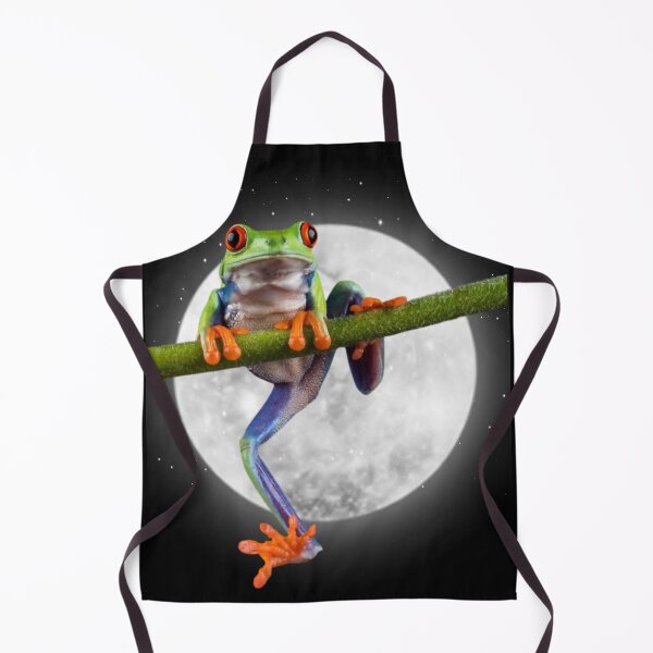 Aperçu de l'œuvre Colorful frog in the Moonlight Distressed Vintage créée et vendue par NeboulaHamra.