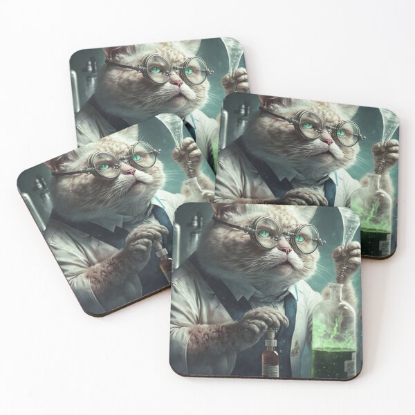 Item preview, Concept Art-Mad Cat Scientist designed and sold by letsgetinspired.
