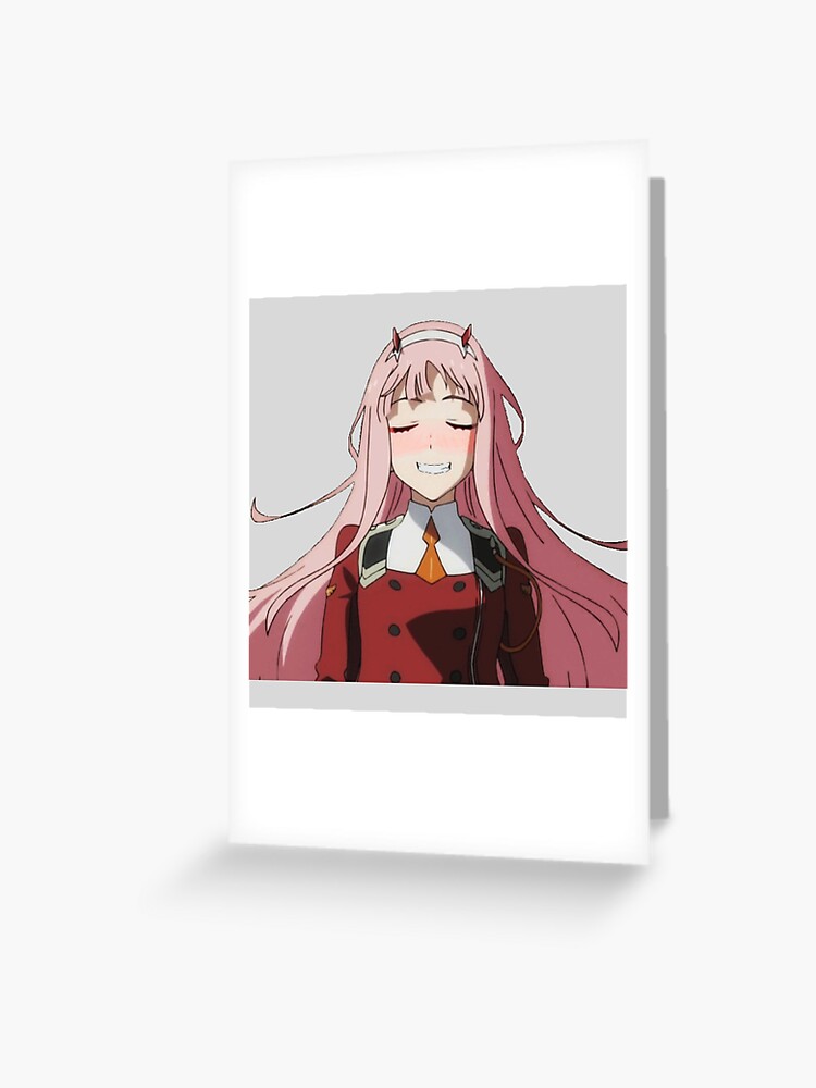 zero two anime zero tsu anime girl Greeting Card
