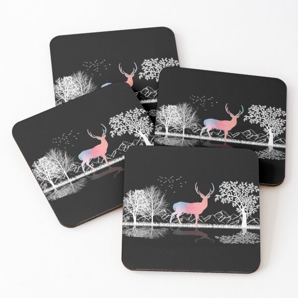 Item preview, Deer Art Cute Colorful Deer With Nature And Trees Design Deer Lover Hunting designed and sold by Thecitiesstore.