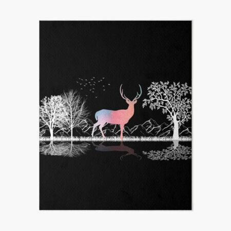 Deer Sunset Vintage Cute Design For Deers Lover Hunting Hunter Deer Gift   Art Board Print for Sale by Thecitiesstore