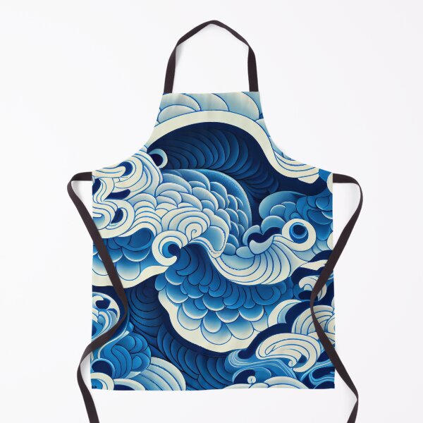 Artikelvorschau, Blue Smooth Anime Traditional Pattern Digital Painting entworfen und verkauft von CodeAndColors.