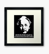 Albert Einstein (Quote) Framed Print