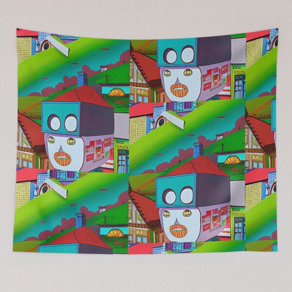 Item preview, Abstract colorful vintage Surrealistic landscape designed and sold by Neo-Expression.