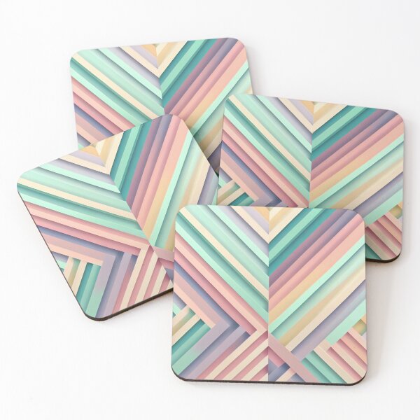 Item preview, Pastel Line Pattern Digital Painting designed and sold by CodeAndColors.