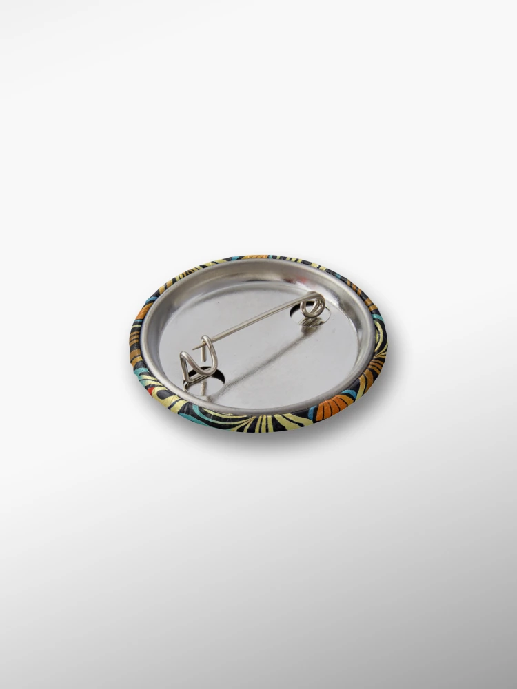 Thumbnail 2 von 3, Button, Colorful Art Deco Pattern Digital Painting designt und verkauft von CodeAndColors.