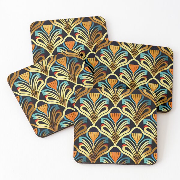 Item preview, Colorful Art Deco Pattern Digital Painting designed and sold by CodeAndColors.