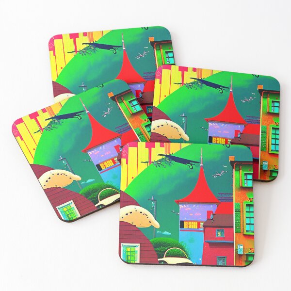 Item preview, Colorful landscape surrealism abstract popart city designed and sold by Neo-Expression.
