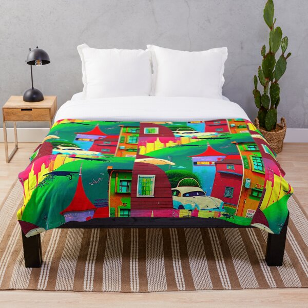 Artikelvorschau, Bunte Landschaft Surrealismus abstrakte Popart-Stadt entworfen und verkauft von Neo-Expression.