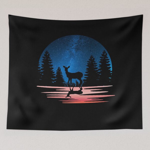 Item preview, Deer Art Deer Vintage With Night Design Cute Deer Hunting Lover Deer Gift Idea designed and sold by Thecitiesstore.
