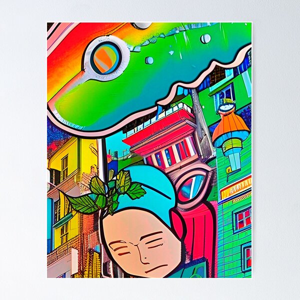 Item preview, Colorful abstract graffiti streetart designed and sold by Neo-Expression.