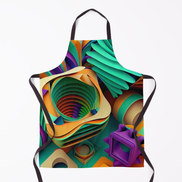 Item preview, Three Dimensional Colorful Maximalist Pattern Digital Painting designed and sold by CodeAndColors.