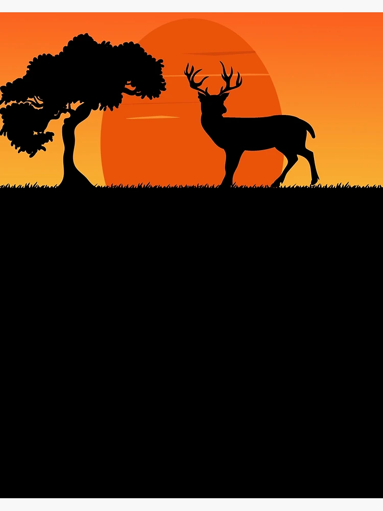 Deer Sunset Vintage Cute Design For Deers Lover Hunting Hunter Deer Gift   Art Board Print for Sale by Thecitiesstore