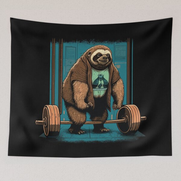 Item preview, Powerlifting Sloth designed and sold by Bondoboxy.