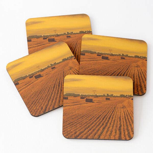 Item preview, Rolled straw lying on stubble. designed and sold by HausmannArt.