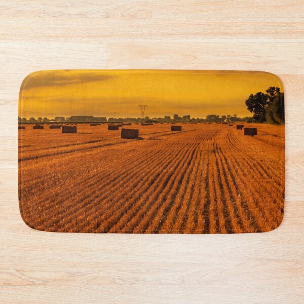 Item preview, Rolled straw lying on stubble. designed and sold by HausmannArt.