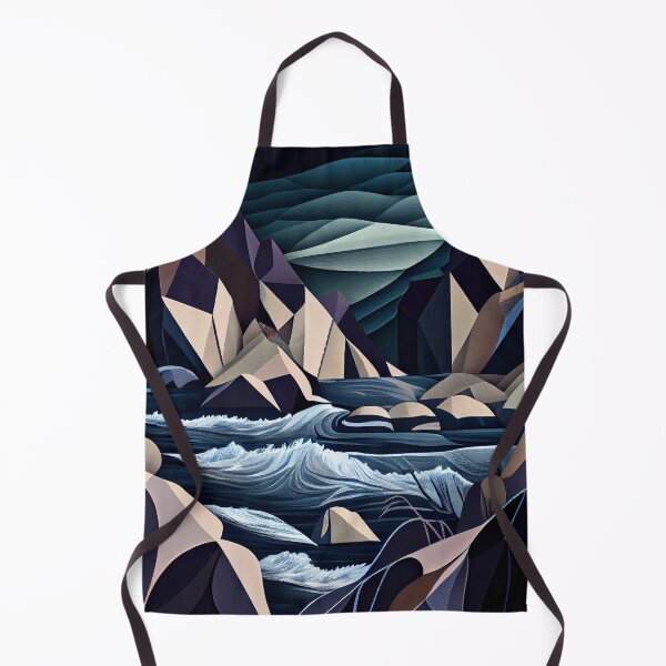 Artikelvorschau, Brilliant Dramatic Modern Coastal Pattern Digital Painting entworfen und verkauft von CodeAndColors.
