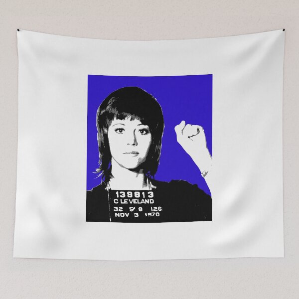 Item preview, Jane Fonda Mug Shot - Blue designed and sold by Gary Hogben.
