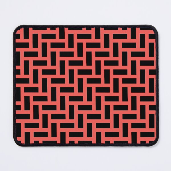 Item preview, Bright Red and Black Herringbone Pattern ,herringbone brick pattern,diagonal herringbone, designed and sold by Tamas Das.