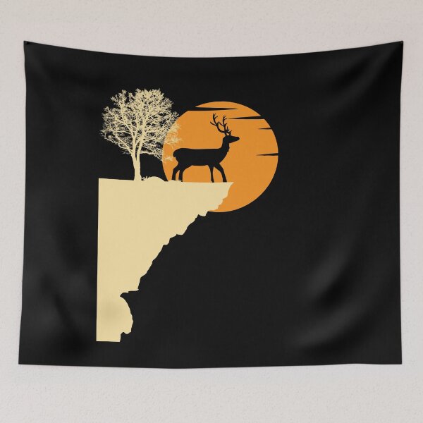 Item preview, Deer Sunset Vintage Cute Deer Lover Design For Hunter Hunting And Deers Lover designed and sold by Thecitiesstore.