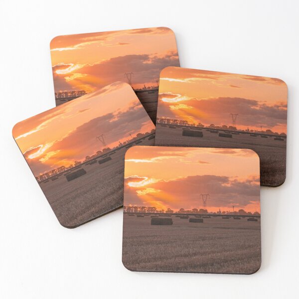 Item preview, The setting sun over the stubble. designed and sold by HausmannArt.