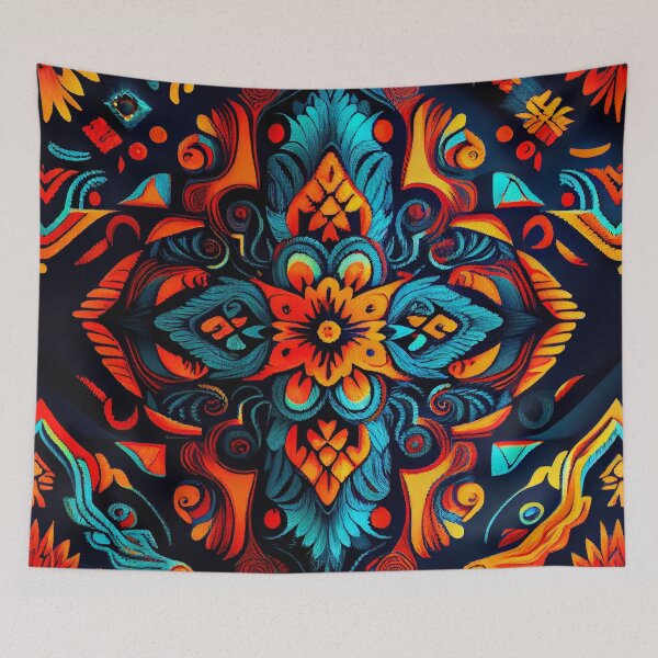 Item preview, Vibrant Brilliant Western Pattern Digital Painting designed and sold by CodeAndColors.