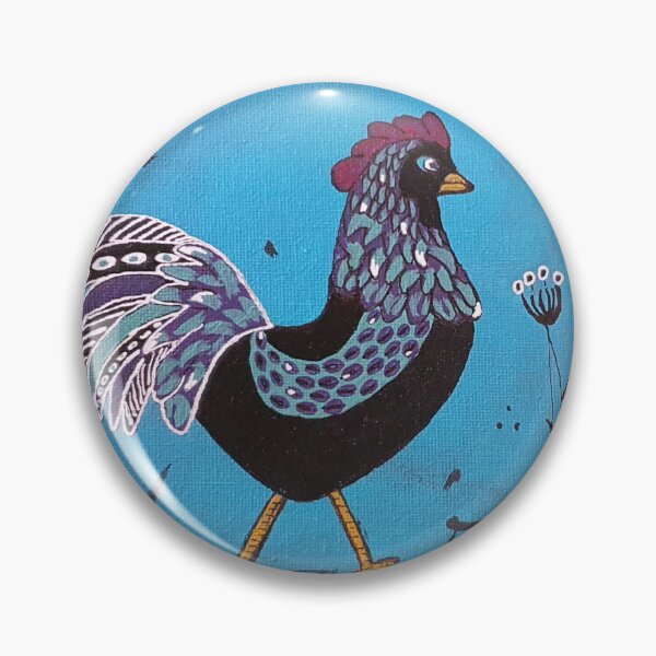 Item preview, Black Rooster Painting designed and sold by Leonie Mac Lean.