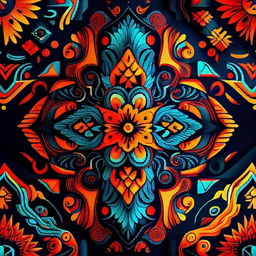 Vorschaubild zum Design Vibrant Brilliant Western Pattern Digital Painting von CodeAndColors