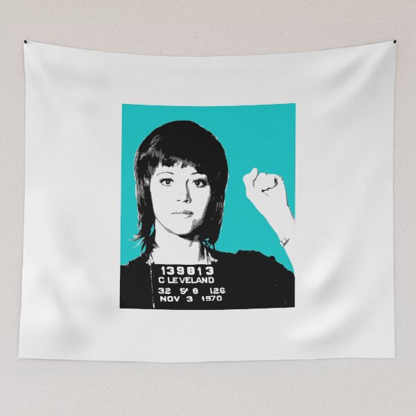 Item preview, Jane Fonda Mug Shot - Light Blue designed and sold by Gary Hogben.