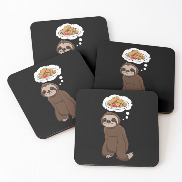 Item preview, Sloth thinking about eating Spring Rolls designed and sold by jonmlam.