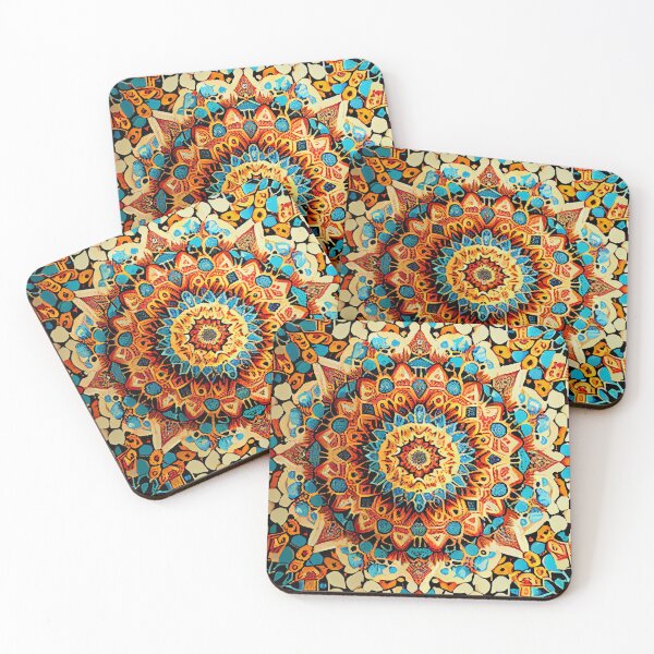 Item preview, Mosiac Explosive Bohemian Pattern Digital Painting designed and sold by CodeAndColors.